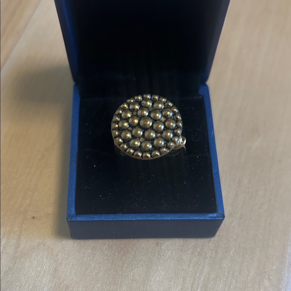 Gold Beaded Statement Ring